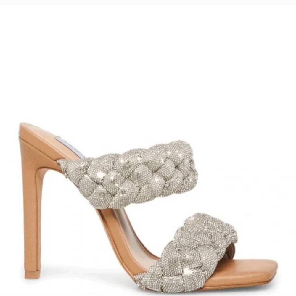 STEVE MADDEN-KENLEY RHINESTONES S 6 “Great Condition” braided embellish straps